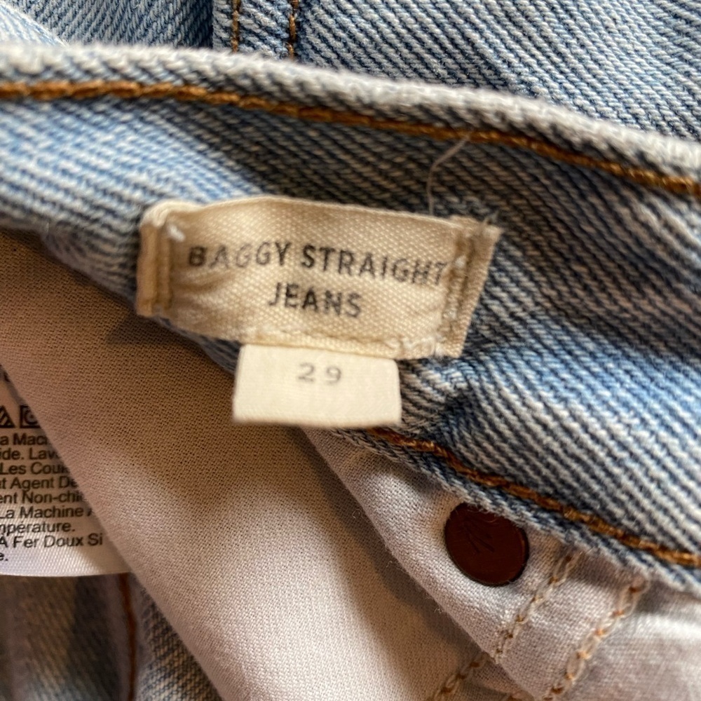 MADEWELL 29 Baggy Straight Jeans in Earlhurst Wash: Ripped Edition B30 - Picture 8 of 8